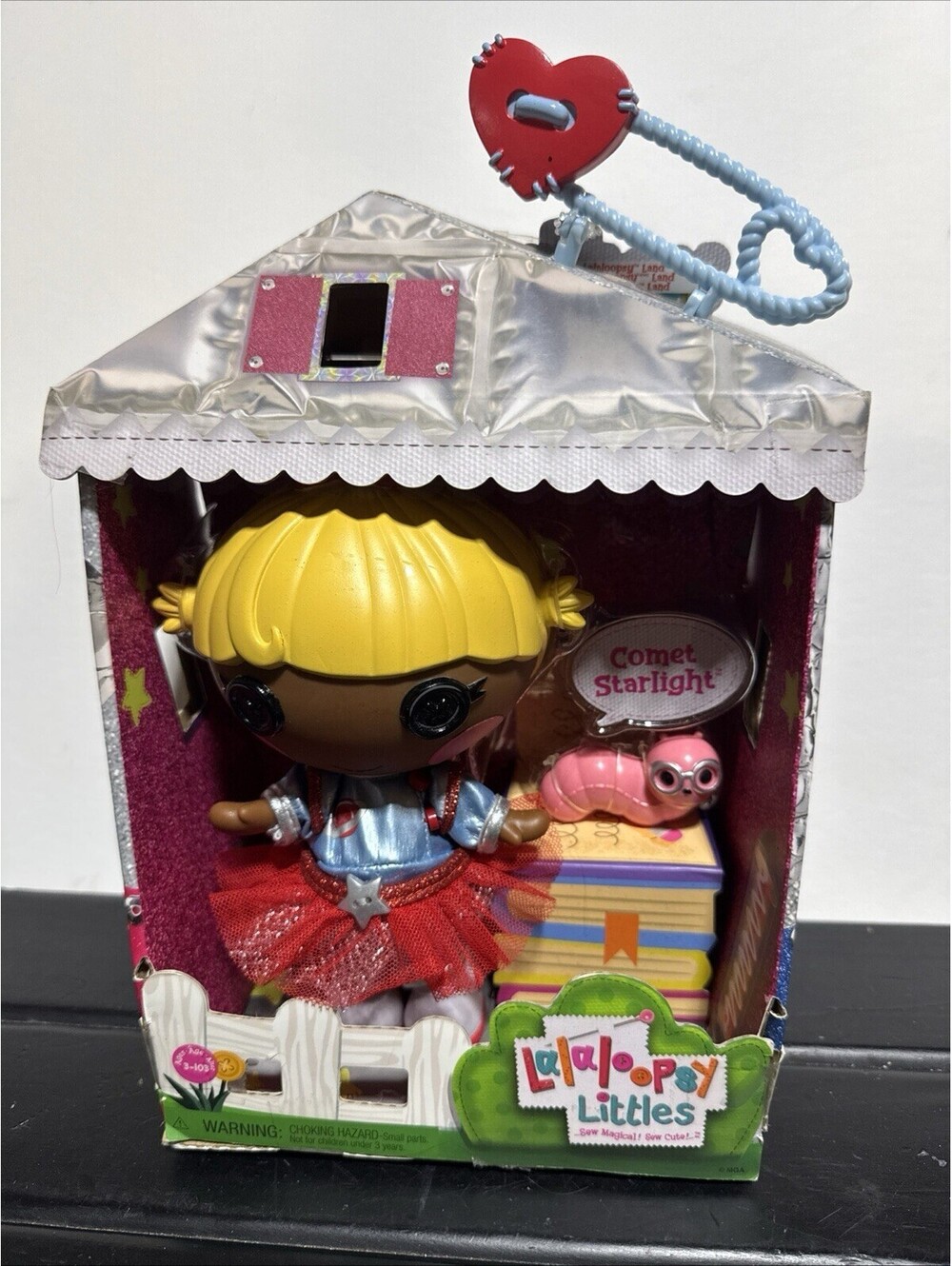 NEW Lalaloopsy Comet Starlight 7” Doll with Bookworm Pet Little Sister